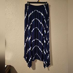 Time & Tru Large Beach Skirt Maxi Long Tropical Summer Salt Life